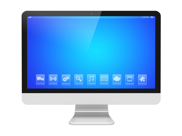 Wide monitor on a white - Photo, Image