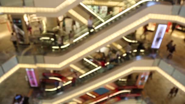 Eskalátor v centru Shopping Mall - Záběry, video