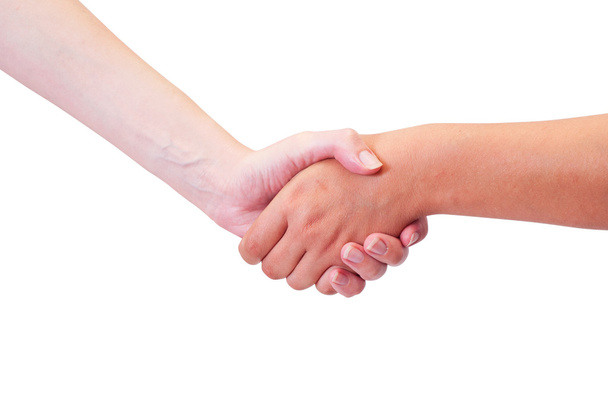 Female Handshake. Isolated on white background , with clipping path included - Photo, Image