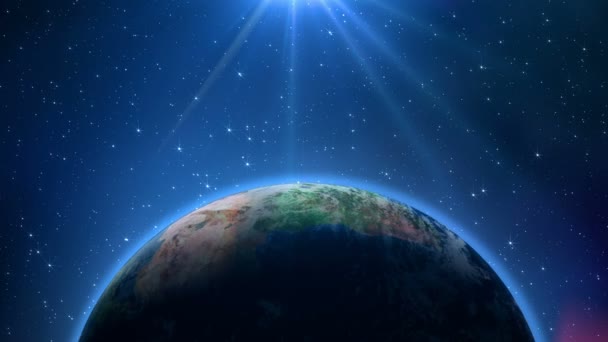 planeet aarde roteert in oogwenk hemel - Video