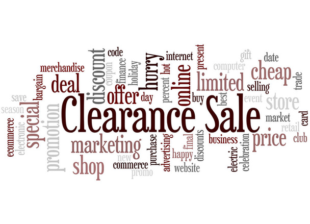 Clearance sale word cloud concept - Photo, Image