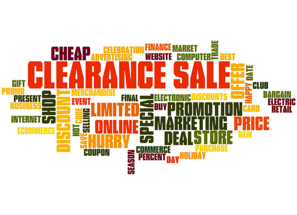 Clearance sale word cloud concept 2 - Photo, Image