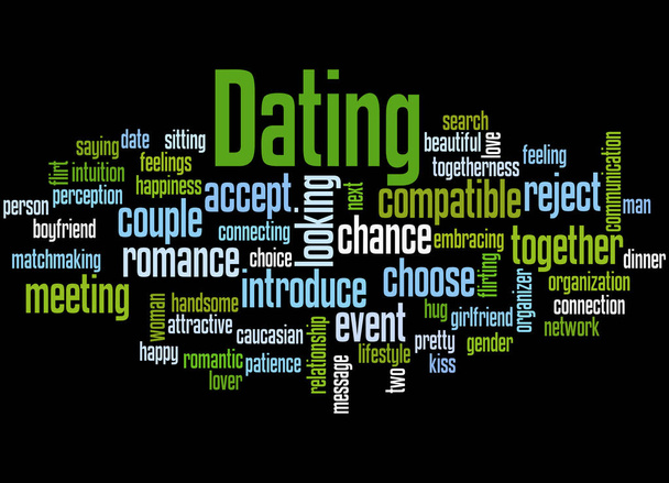 Dating word cloud concept 2 - Photo, Image