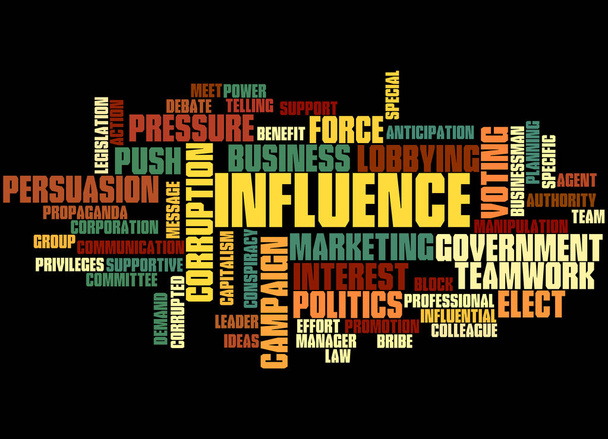 Influence word cloud concept 4 - Photo, Image