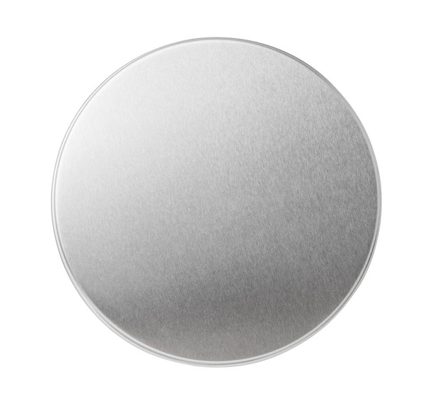 Metal lid of jar isolated on white. Top view. - Photo, Image