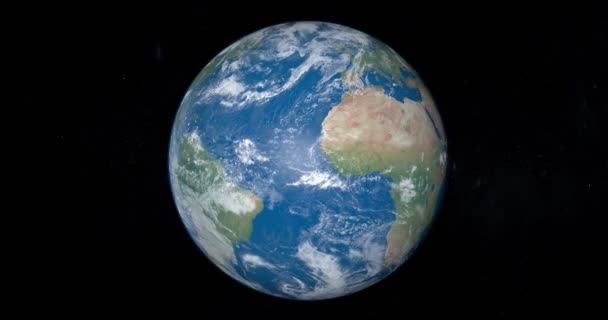 Planeet aarde roteert met Atlantische Oceaan Zee - Video