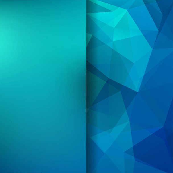 Polygonal blue vector background. Blur background. Can be used in cover design, book design, website background. Vector illustration - Vector, Image