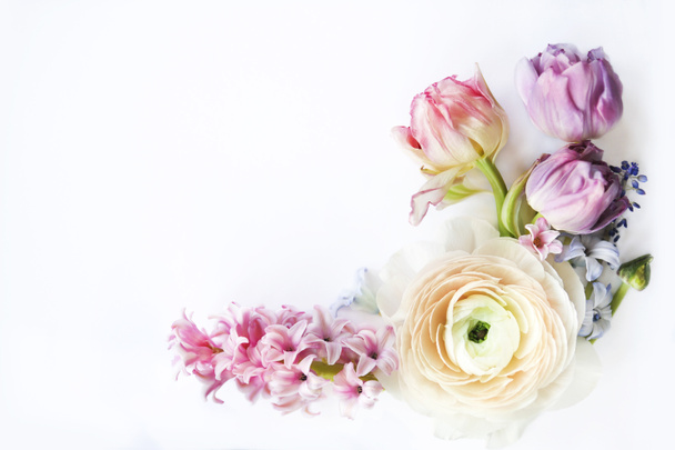 Festive invitation card with beautiful flowers  - Photo, Image