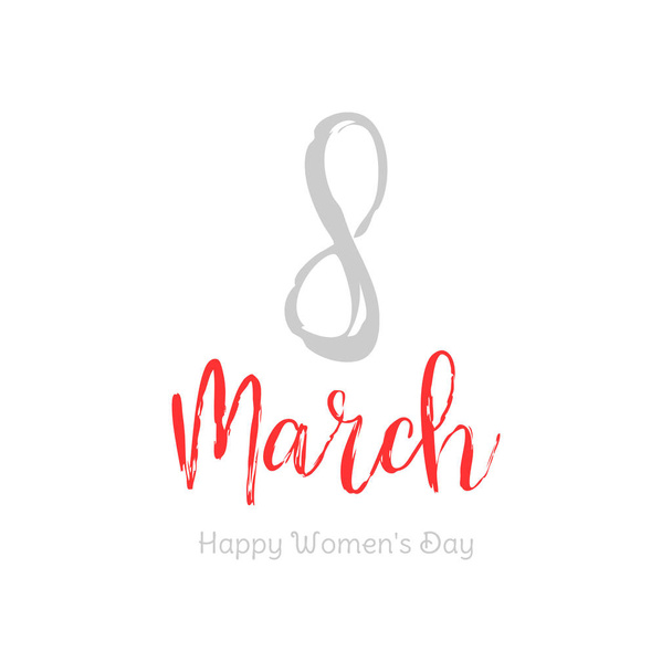 March 8 festive font combination for International Womens Day. - Vektör, Görsel