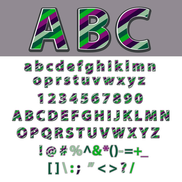 現代の抽象フォントとアルファベットのベクトル - ベクター画像