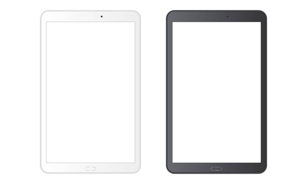 White and black tablet - Вектор, зображення