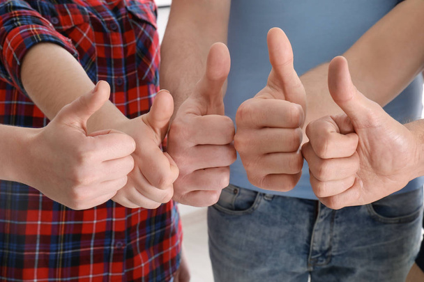 Group of people showing thumb-up gesture, closeup. Unity concept - Fotoğraf, Görsel
