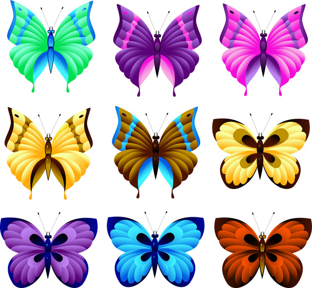 Set of butterfly - Вектор, зображення