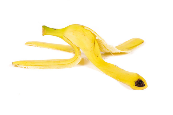 Банановая кожура изолирована на белом фоне
 - Фото, изображение