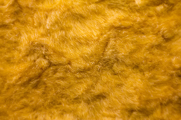 Yellow vintage fur (artificial fur) pattern background.  - Photo, Image
