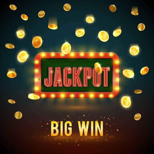 Jackpot grande vitória casino fama vetor pano de fundo
 - Vetor, Imagem