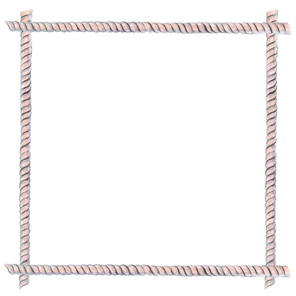 Decoratief frame van een zee-waxkoord. Mariene thema 's. - Foto, afbeelding