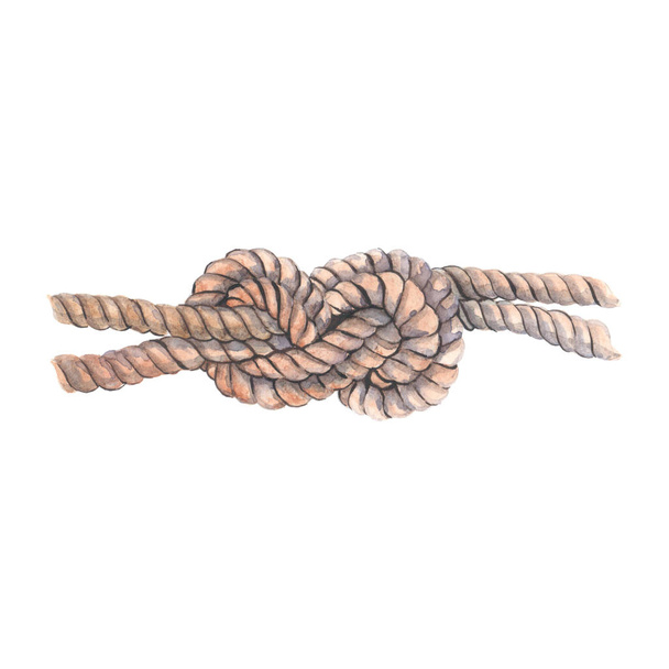 Marine rope for your design and decor. Sea knot made of rope. - Photo, Image