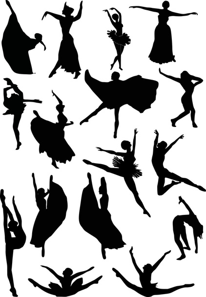 Silhouettes de danseuses de ballet
 - Vecteur, image