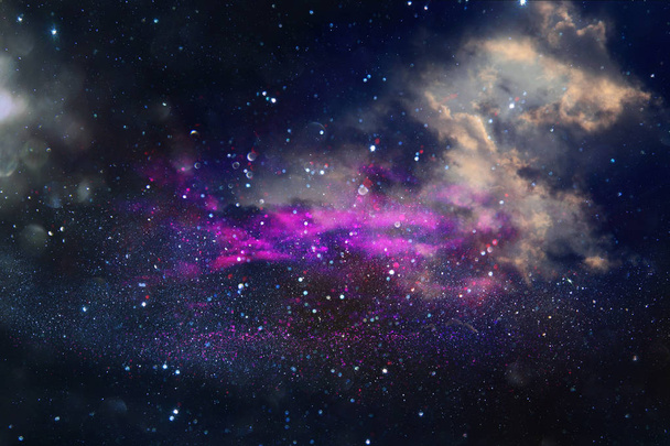 Galaxy and nebula . Starry outer space background texture. - Zdjęcie, obraz