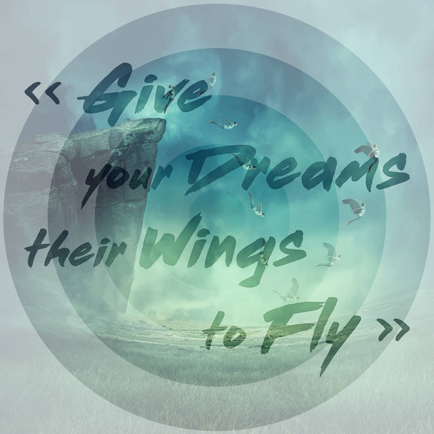 Δώστε τα όνειρά σας τους φτερά να πετάξει - Φωτογραφία, εικόνα