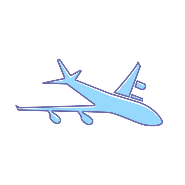 Avión vuelo avión transporte icono de viaje
 - Vector, imagen