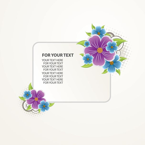 Floral frame for text - Vektör, Görsel