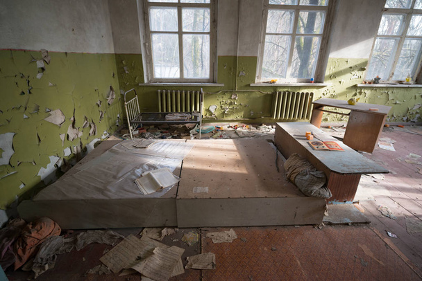 Kindergarten in Chernobyl exclusion zone, Ukraine - Фото, изображение