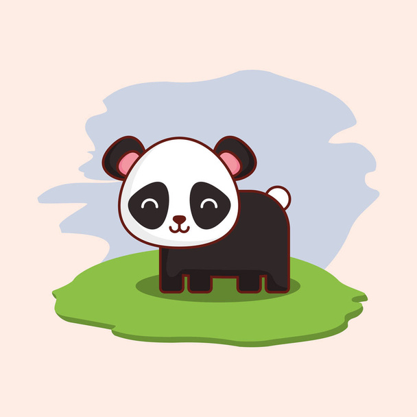 sevimli panda ayısı simgesi - Vektör, Görsel