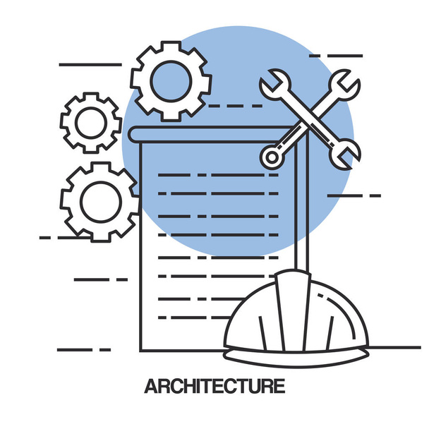 architectural design set icons - Vector, Image