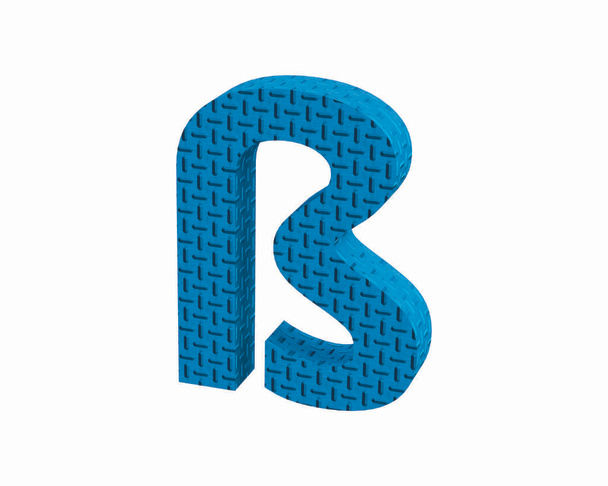 Γραμματοσειρά πλαστικό μπλε treadplate ειδικό χαρακτήρα Alt0223 καθιστούν - Φωτογραφία, εικόνα