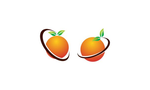 Πορτοκαλί φρούτα πρότυπο σετ - Διάνυσμα, εικόνα