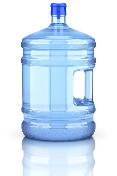Бутылка для раздачи воды с крышкой и ручкой - 3D иллюстрация
 - Фото, изображение
