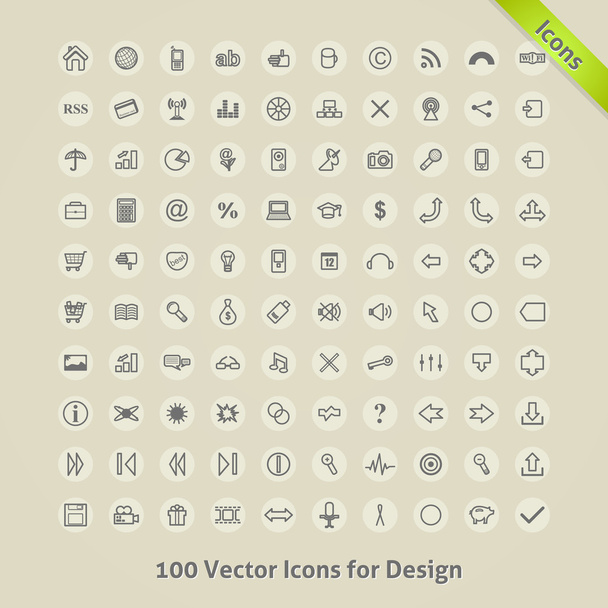 vektorové ikony pro design - Vektor, obrázek