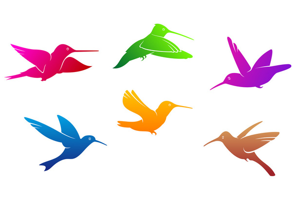 kolibříci symboly - Vektor, obrázek