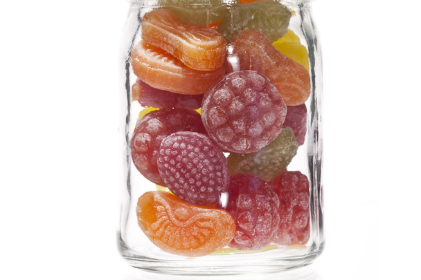 a jar of fruit candies - Fotó, kép