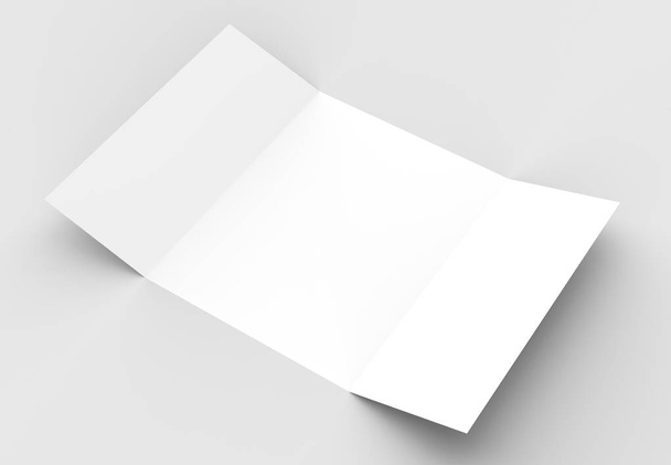 Подвійні ворота складаються вертикальною брошурою ізольовані на м'якому сірому
 - Фото, зображення