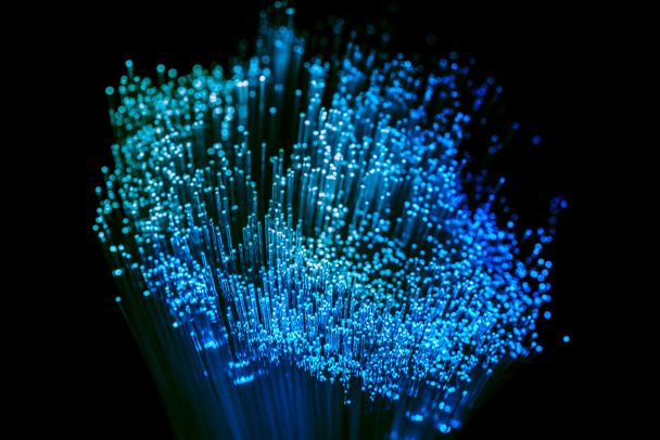 brillante fondo de fibra óptica azul
 - Foto, imagen
