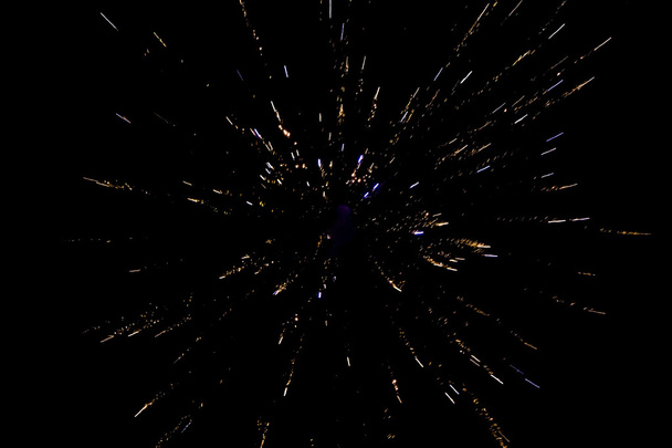 Beautiful fireworks on the black sky background - Fotó, kép
