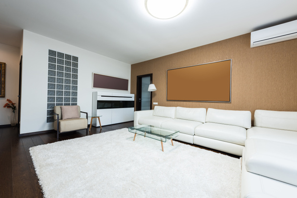 nézet üres modern nappali - Fotó, kép