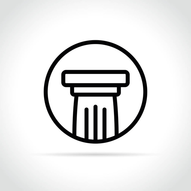 pillar icon on white background - Vector, Image