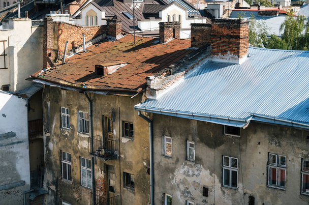 Roofs of houses of Lviv, Ukraine. - Valokuva, kuva