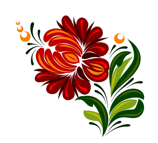 Beau motif floral ornemental, style ukrainien
 - Vecteur, image
