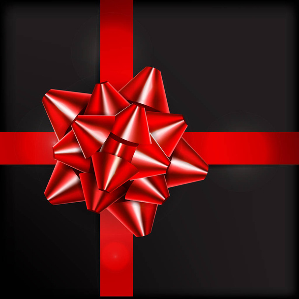 Vector illustration. red bow for packing gifts - Vektör, Görsel
