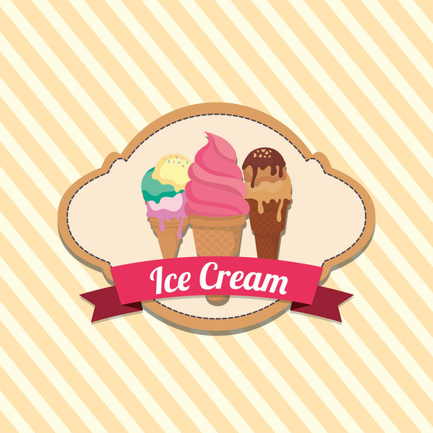 Conception de crème glacée
 - Vecteur, image