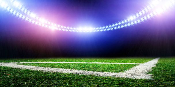 soccer stadium with bright lights  - Photo, Image