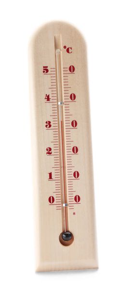 Beyaz arka plan üzerinde hava termometre - Fotoğraf, Görsel