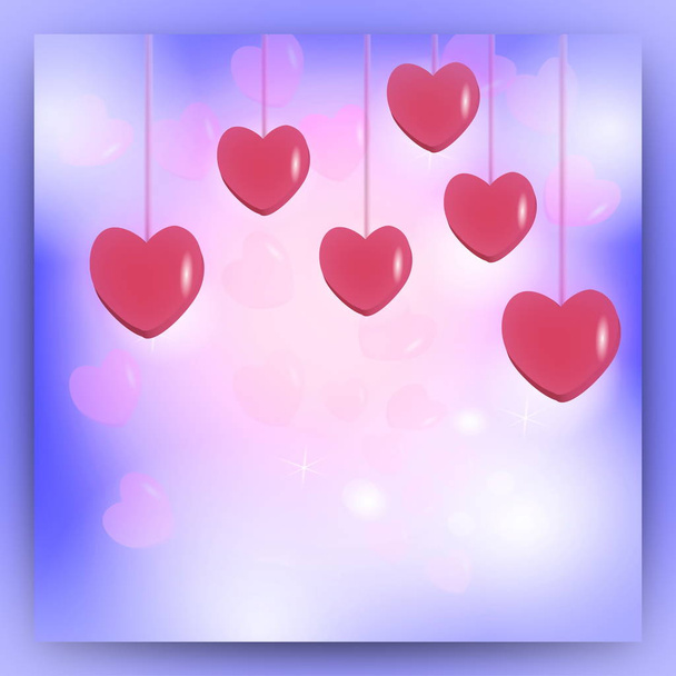greeting card red hearts - Фото, изображение