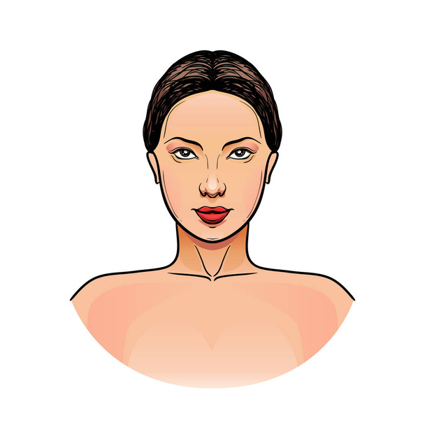Vector woman before and after makeup - Вектор, зображення