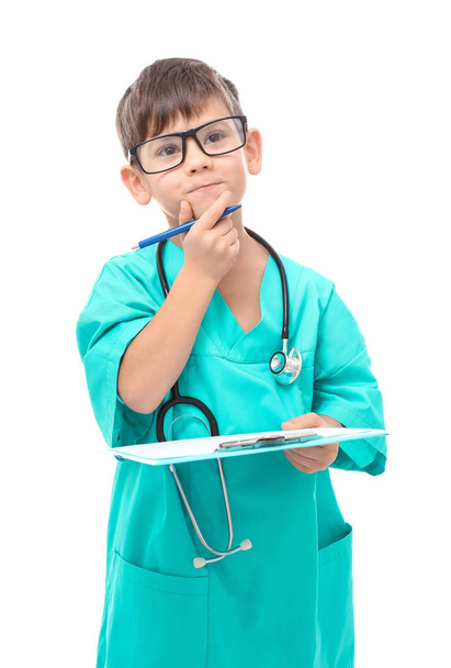 little boy in doctor uniform - Фото, зображення